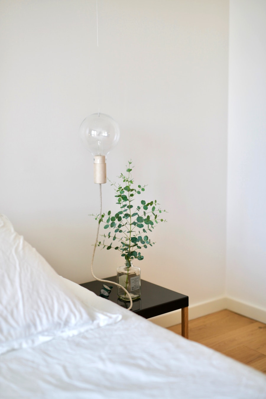 Photo "Glass lampshade garden wall lamp has soft and non-glaring light"
