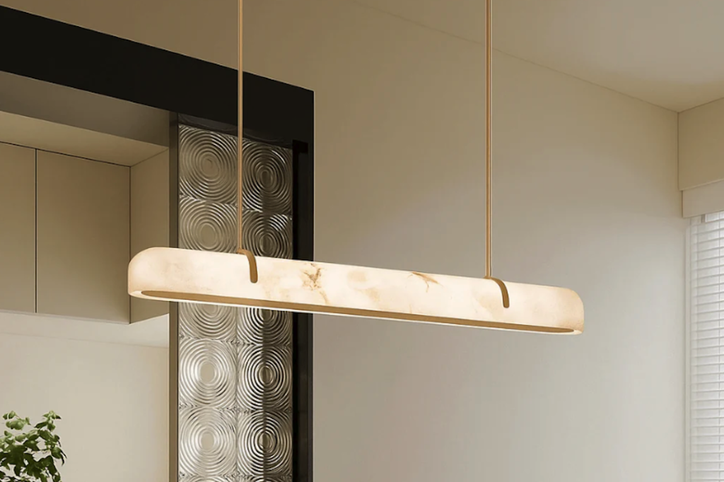 Elegant Alabaster Pendant Light for Kitchen