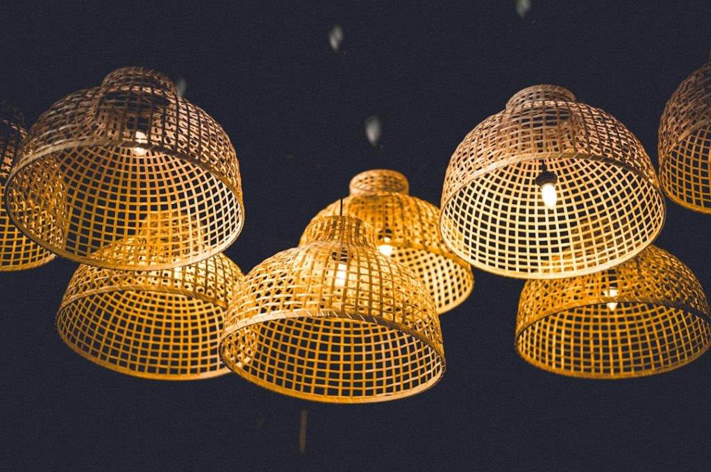 Photo rattan pendant shades