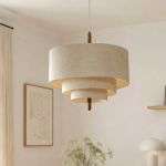Elegant Dimmable Pendant Light with Linen Shade Finish for Cozy Ambiance