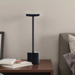 USB Charging Reading Lamp with Sleek Matte Black Metal Finish