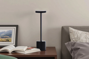 USB Charging Reading Lamp with Sleek Matte Black Metal Finish